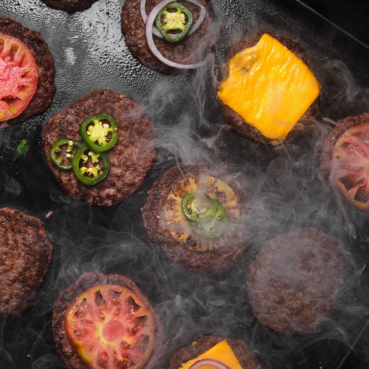 Burgers on the griddle